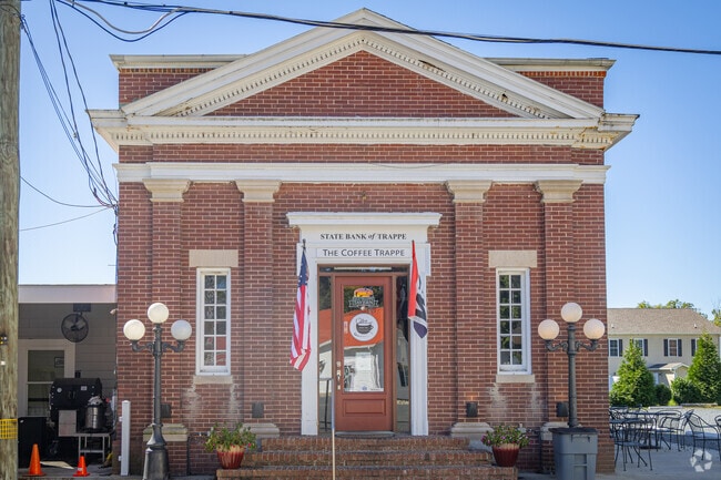 The Coffee Trappe serves breakfast in a converted bank building.