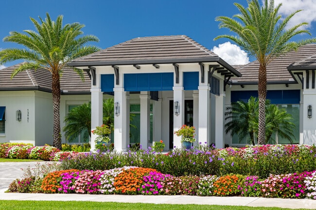 Quail West features thoughtfully curated homes with colorful landscaping.