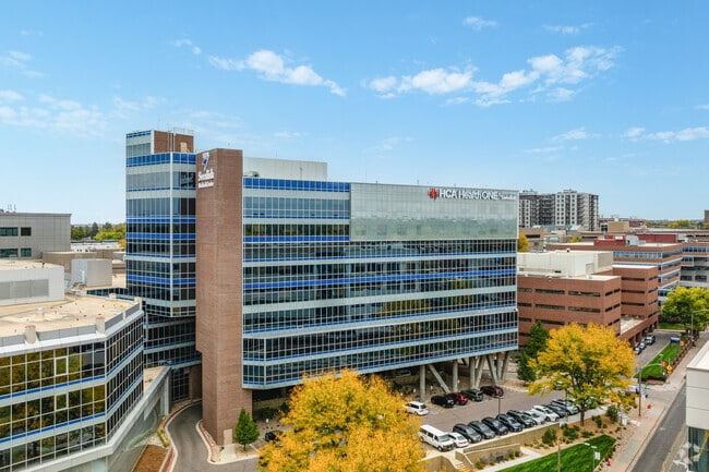 Near Cushing Park, the Medical District features HCA HealthONE Swedish Medical Center.