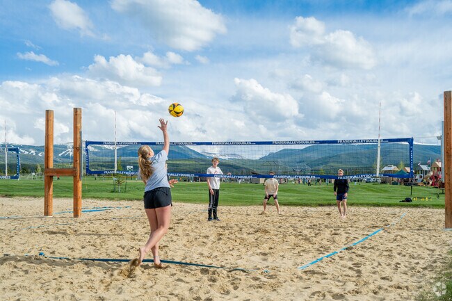 Fraser Valley Sports Complex features several athletic fields and facilities, including a beach volleyball court.