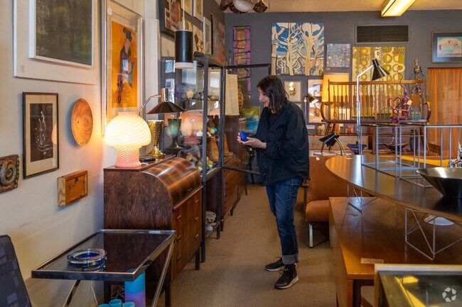 Near Miramonte, Sunshine Shop Tucson sells mid-century art and home goods.