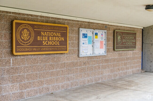 Montevideo Elementary School displays its awards and achievements.