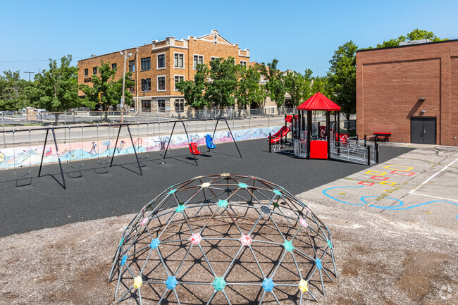 Recess is frn for the kids at Lowman Hill Elementary School.