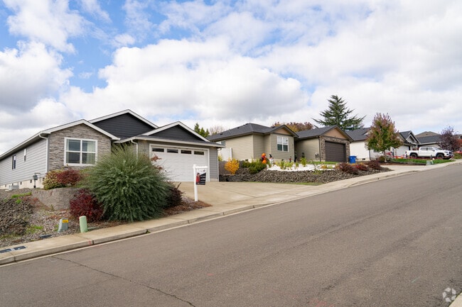 New construction homes line the quiet streets of Winston.