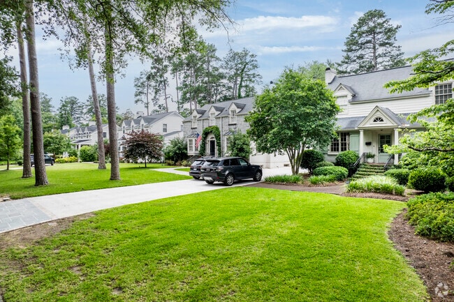 Revival style architecture is common in the area.
