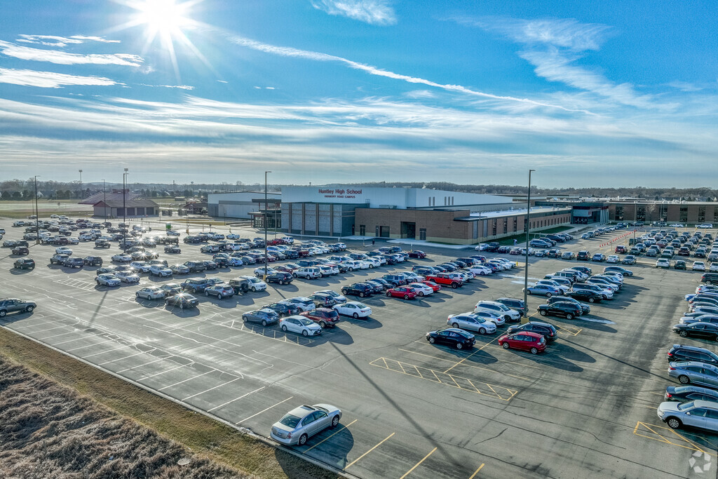 Huntley High School is located right near Leggee School.