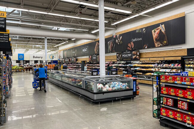 Located in the Amherst neighborhood, Walmart provides the area with shopping options.