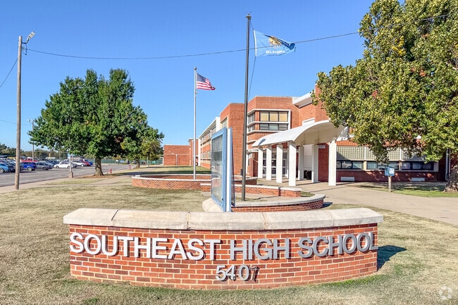 Southeast High School is conveniently located facing Shields Boulevard.