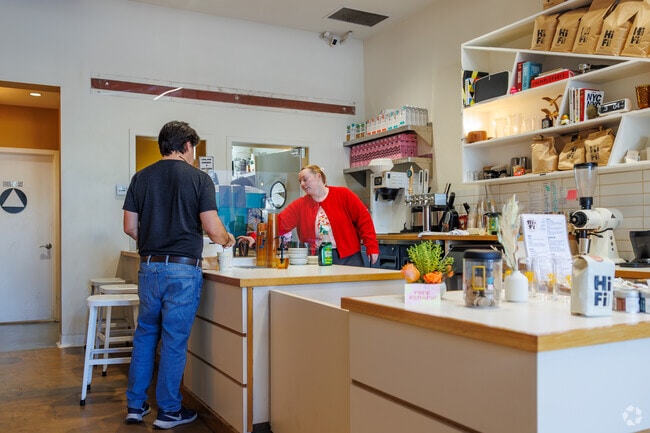 Head to Hi Fi Coffee in Riviera, CA, for a delicious latte.