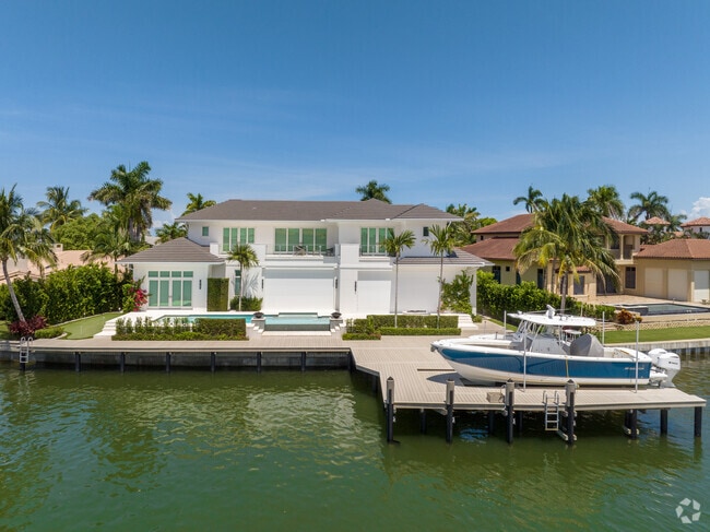 On the southern tip of Royal Harbor, you'll find some of the biggest waterfront homes.