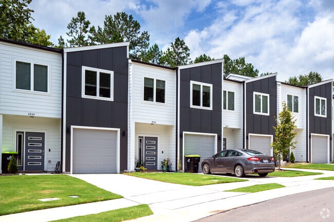 A nice mix of new construction can be found in the Duke Homestead neighborhood.