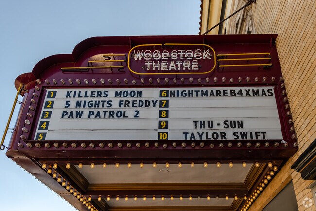 If you feel like watching a movie, head out to Woodstock Theater on Main St.