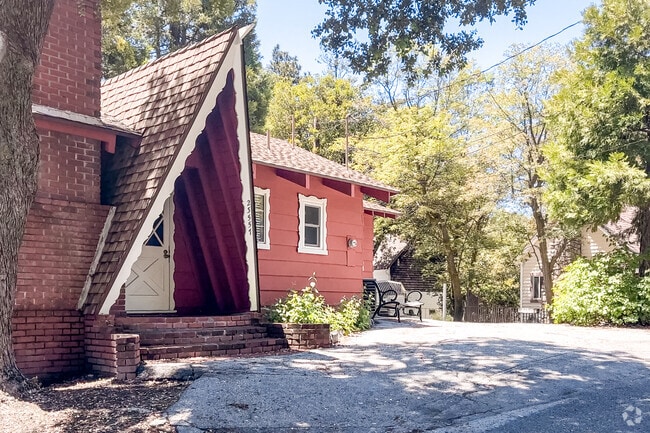Cozy A-frame home feature Swiss-inspired appeal in Crestline.
