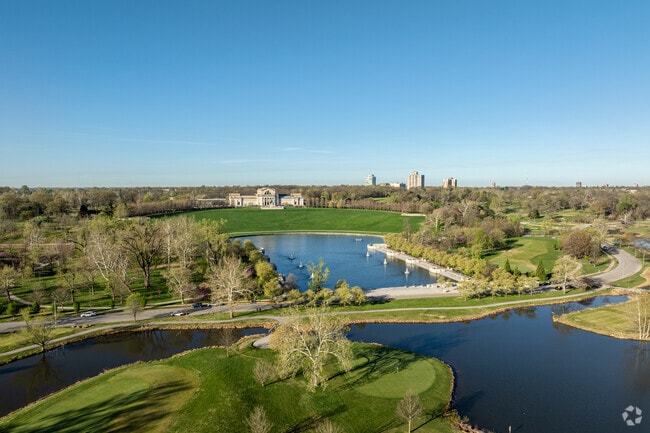 The golf course meanders through Forest Park.
