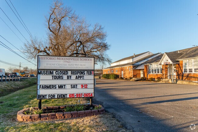 The Historic Nolensville School hosts the Nolensville Farmers Market.