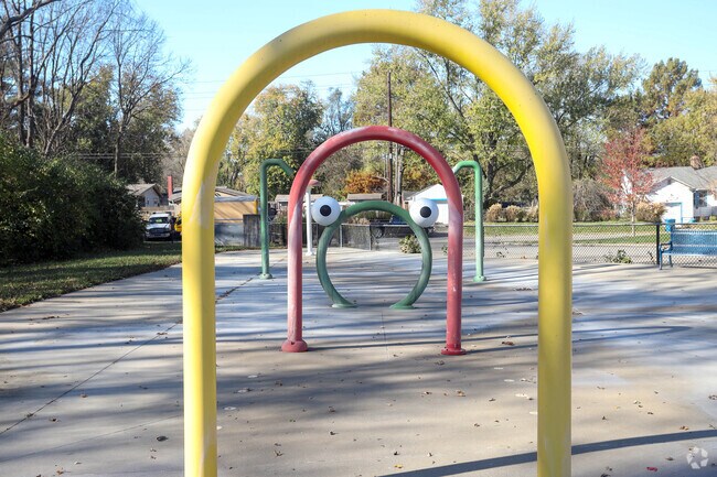 The splash pad is a popular recreational feature at Riverwood Park near Clearwater.