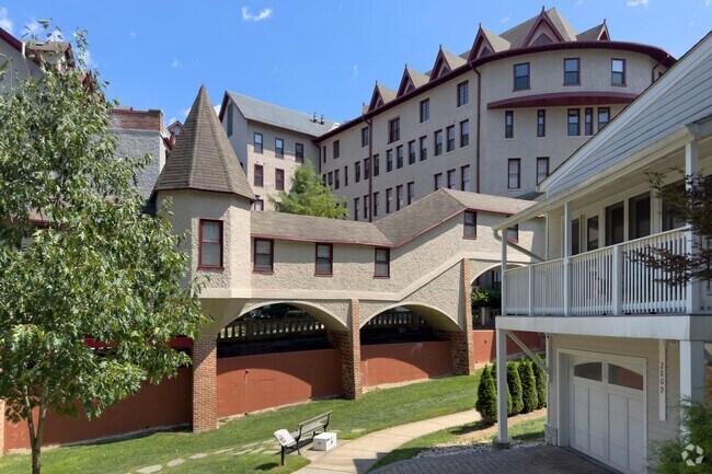 The historic Seminary Park near Forest Glen offers trails and interesting buildings to explore.