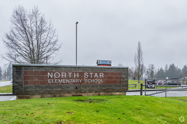 North Star Elementary School signage.