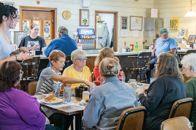 Friends gather for a hot meal & great conversation at Dob-Bros Country Kitchen in Kiskiminetas.