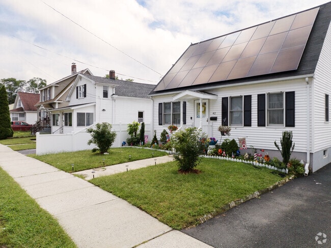 A row of cape cod homes in Liberty Heights, MA.