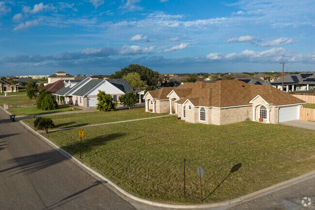 Brick homes in the Campana Subdivision of Edcouch.