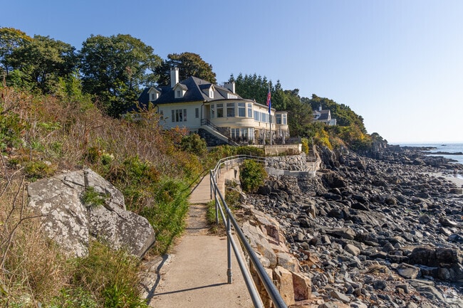 Some homes in York Harbor are steps away from the water, offering breathtaking views.