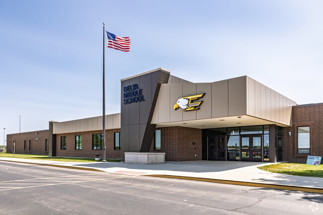 Delta Middle School students go on to attend adjacent Delta High School.