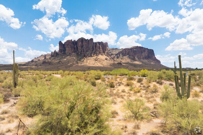 Superstition Mountains are just several miles east of Desert Uplands.