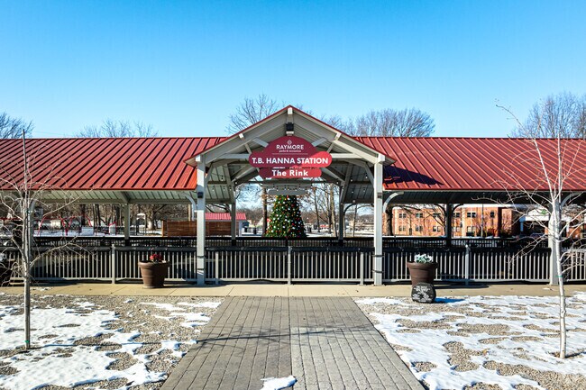 In the winter Raymore's Hanna Station park hosts a Mayor’s Christmas Tree Lighting ceremony.