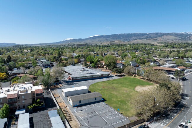 An aerial view of Anderson Elementary School facing South West.