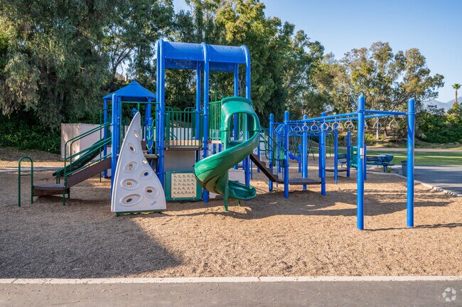 The playground at Del Lago Elementary School has a variety of obstacles for students to enjoy.