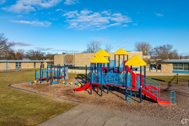 The Playground at Coolidge Elementary School is very popular with the kids.