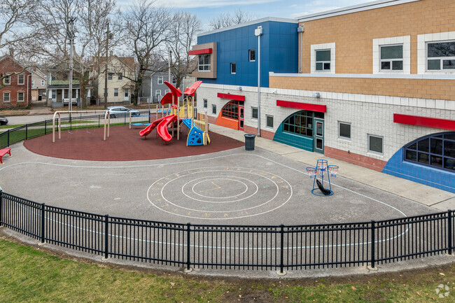 Paul L. Dunbar Elementary School students can play on the playground during recess.