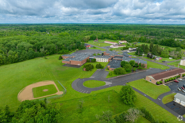 Chittenango Middle School features a large baseball field for students.