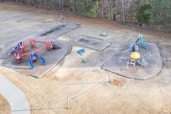 A modern playground for children at Trindade Elementary School.