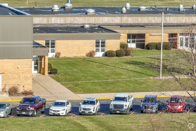 Sandwich High School is located about sixty miles from Chicago.