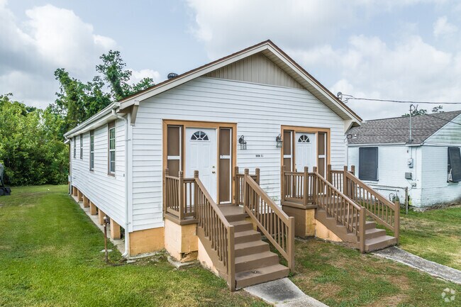 Some homes in Milneburg have been renovated into multiple units.