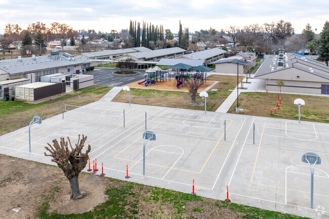 The basketball court at Washington Colony Elementary School in Easton.