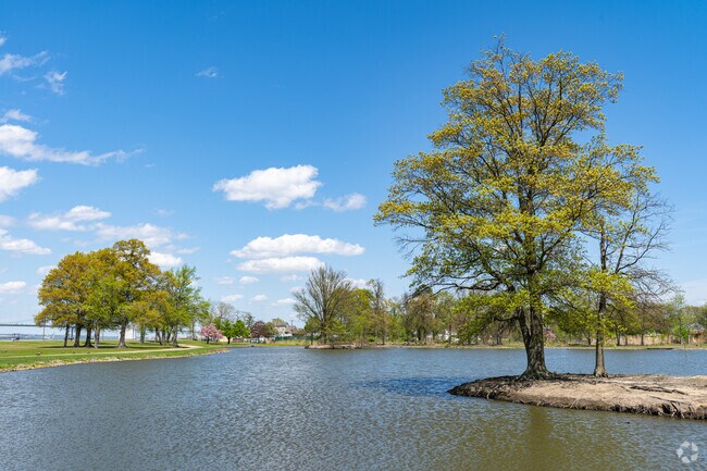 Cast a line in the Riverview Beach Pond, perfect for fishing on a sunny afternoon in Pennsville.