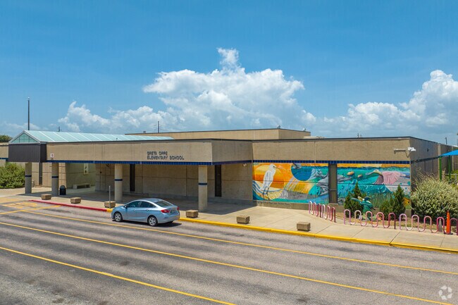 Students engage in hands-on science experiments in the Oppe Elementary School in Galveston.