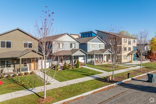 New craftsman homes can be found in the Milltown neighborhood.