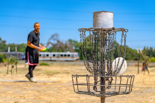 A nine hole disc golf course makes practicing your game at John Mackey Memorial Park convenient.