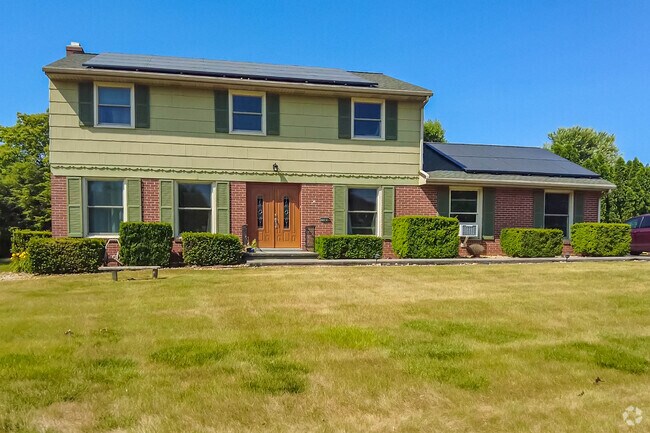 Traditional two-story colonial-inspired homes line neighborhoods throughout Witmer.