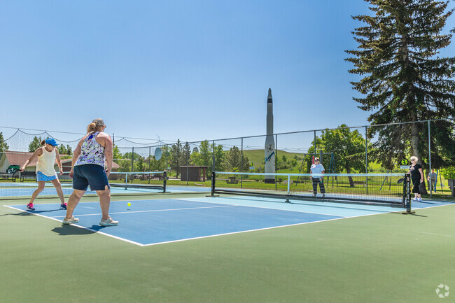 Symmes Park is typically buzzing with Lewistown residents who enjoy playing pickleball together.