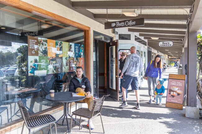 Peets is close to Burton Valley in Downtown Lafayette and is a popular stop for coffee.