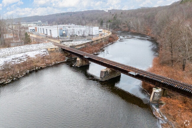 The Naugatuck River borders Waterville and adds natural scenery to the area.