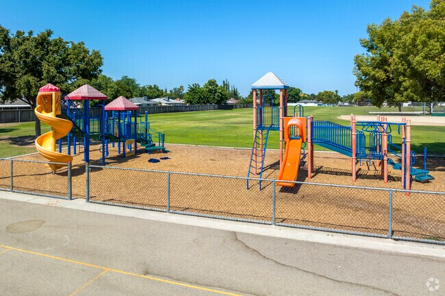 Students enjoy the playground at Miramonte Elementary School in Clovis.