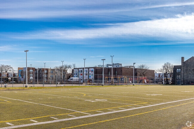 A large turf field at William L. Sayre High School is used for sports and gym class.