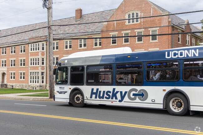 The Shippee Northbound bus, services Mansfield and the UConn area on Storrs Road.