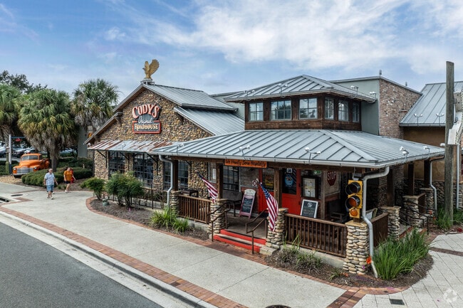 Near the Village of Winifred, Cody's Roadhouse serves up American fare.
